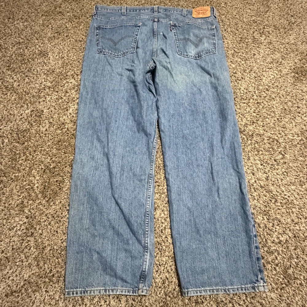 Levis 550 Relaxed Fit Blue Jeans Mens 44x32 Medium Wash Cotton Denim 550-0216 - Picture 4 of 7